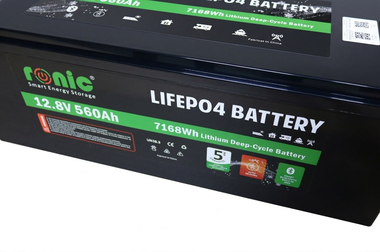 Baterie/Acumulator RONIC LiFePO4, 12.8V 560Ah, functie Bluetooth si Auto - Incalzire, model LFP12560BTHK - CampShop.ro