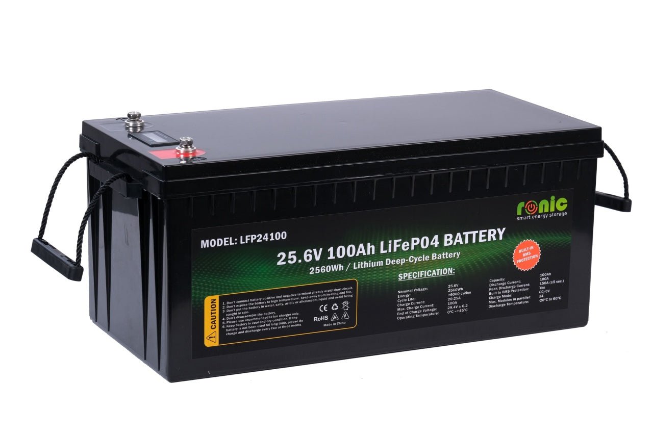 Baterie/Acumulator RONIC LiFePO4, 25.6V 100Ah, model LFP24100 - CampShop.ro