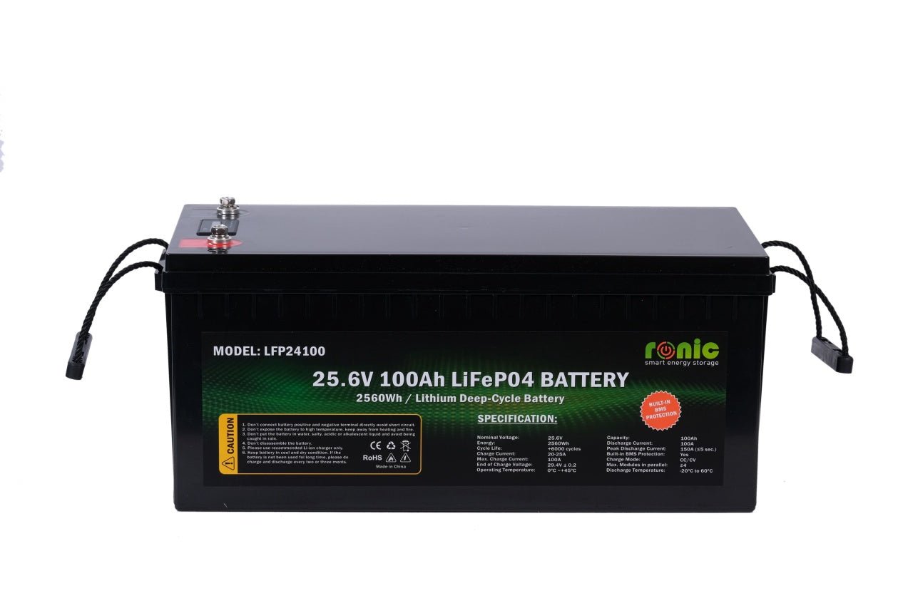 Baterie/Acumulator RONIC LiFePO4, 25.6V 100Ah, model LFP24100 - CampShop.ro