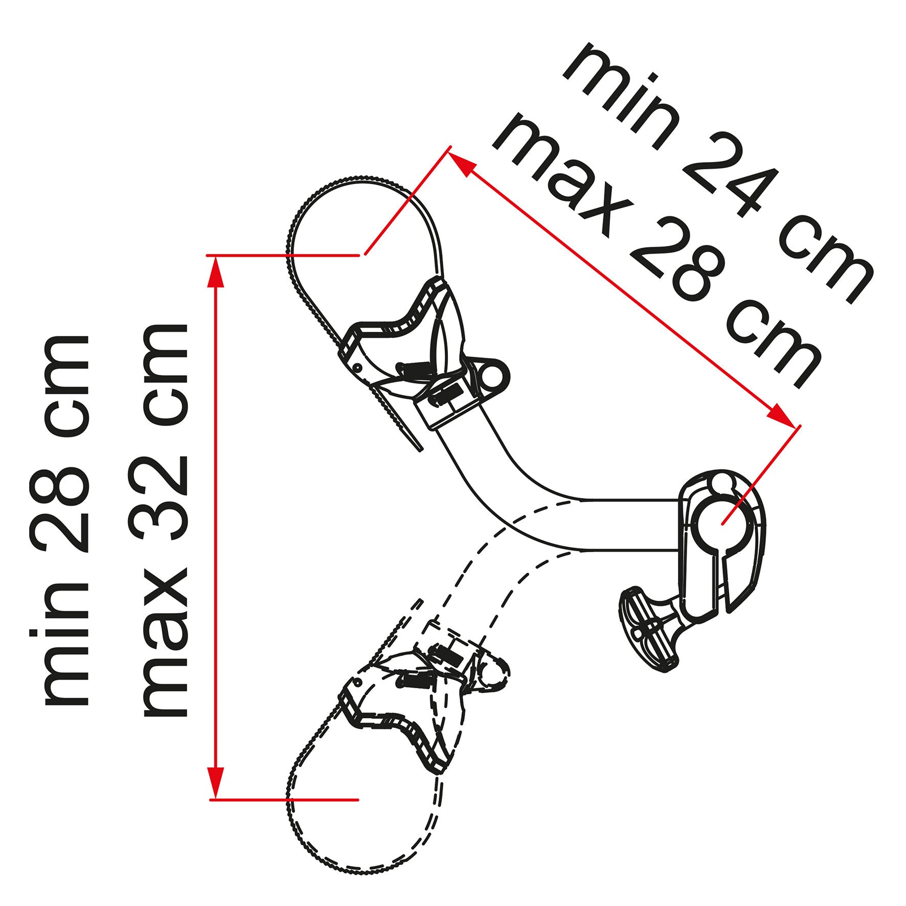 Brat de suport pentru suportul de biciclete Carry - Bike Caravan XL A ProBike - Block Pro S 2 - CampShop.ro