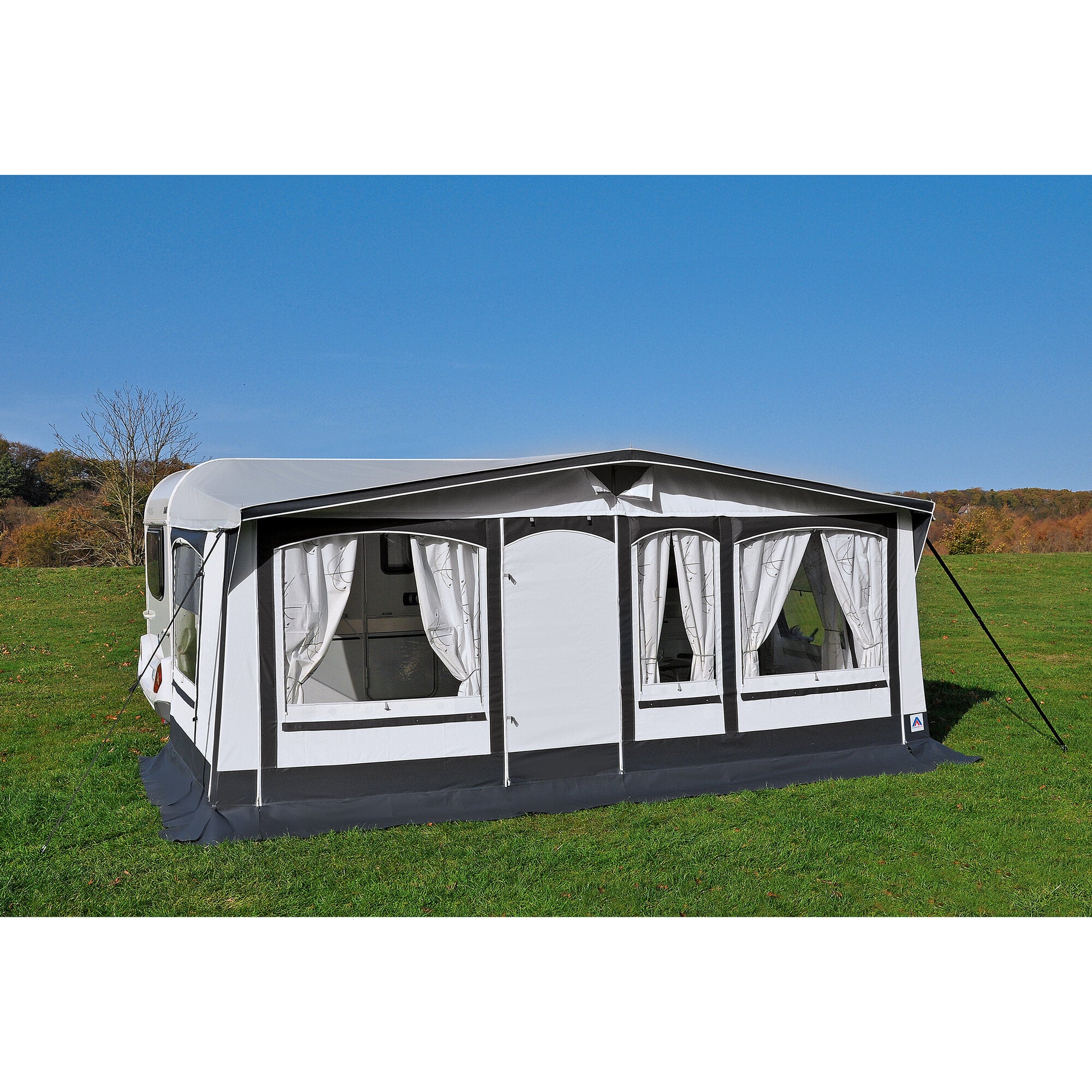 Cort pentru rulote Hahn Zelte Finlanda, adâncime 280 cm, dimensiuni 981-1015 cm - CampShop.ro