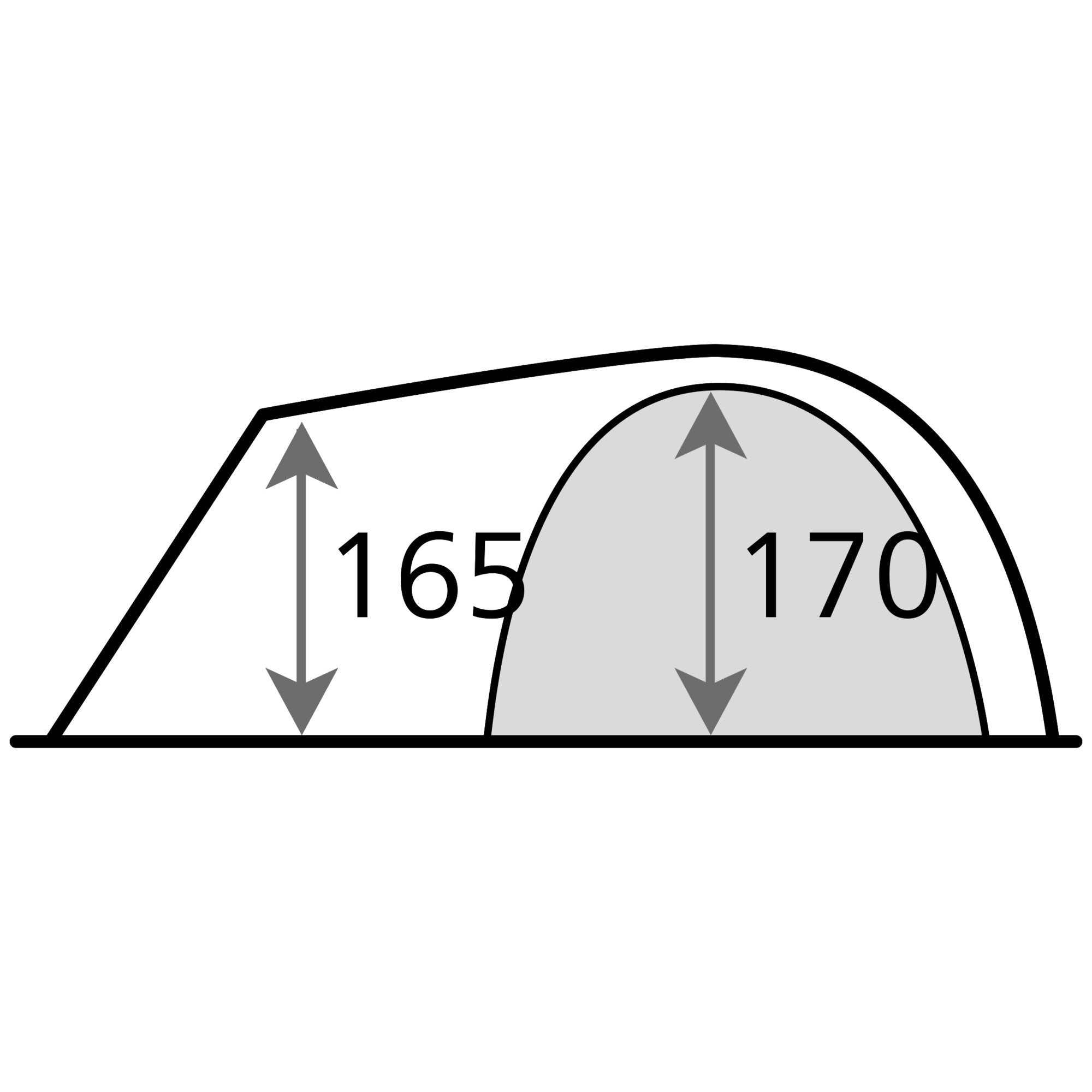 Cort tip dom High Peak Ticino 4.1, 370 x 175 x 290 cm - CampShop.ro