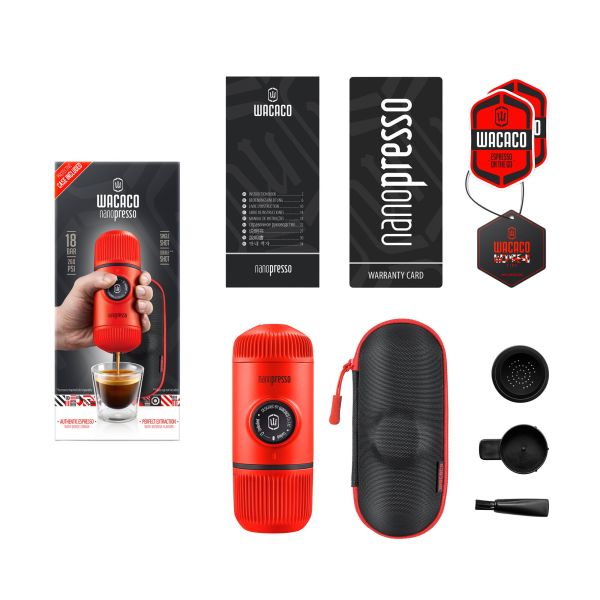 Espressor portabil Nanopresso, rosu , WACACO - CampShop.ro