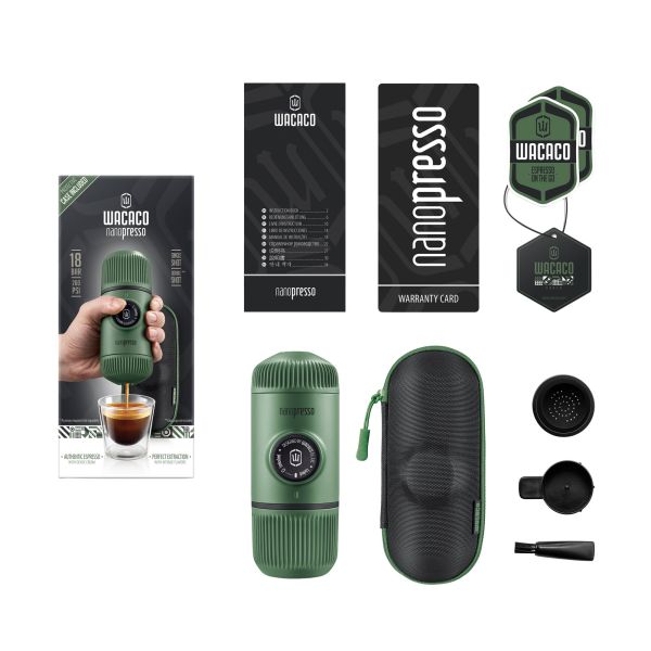 Espressor portabil Nanopresso, verde , WACACO - CampShop.ro