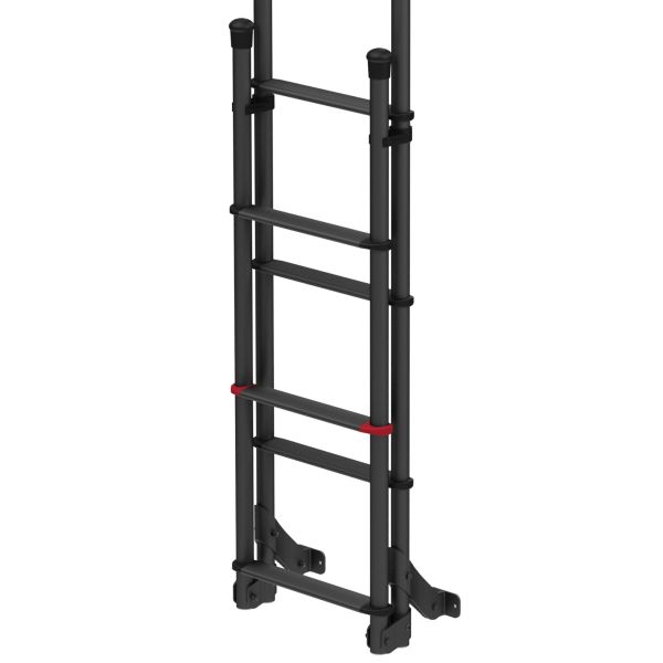 Fiamma Leiter Deluxe DJ Deep Black 70 x 272 cm, scara de aluminiu exterioara pentru van - CampShop.ro