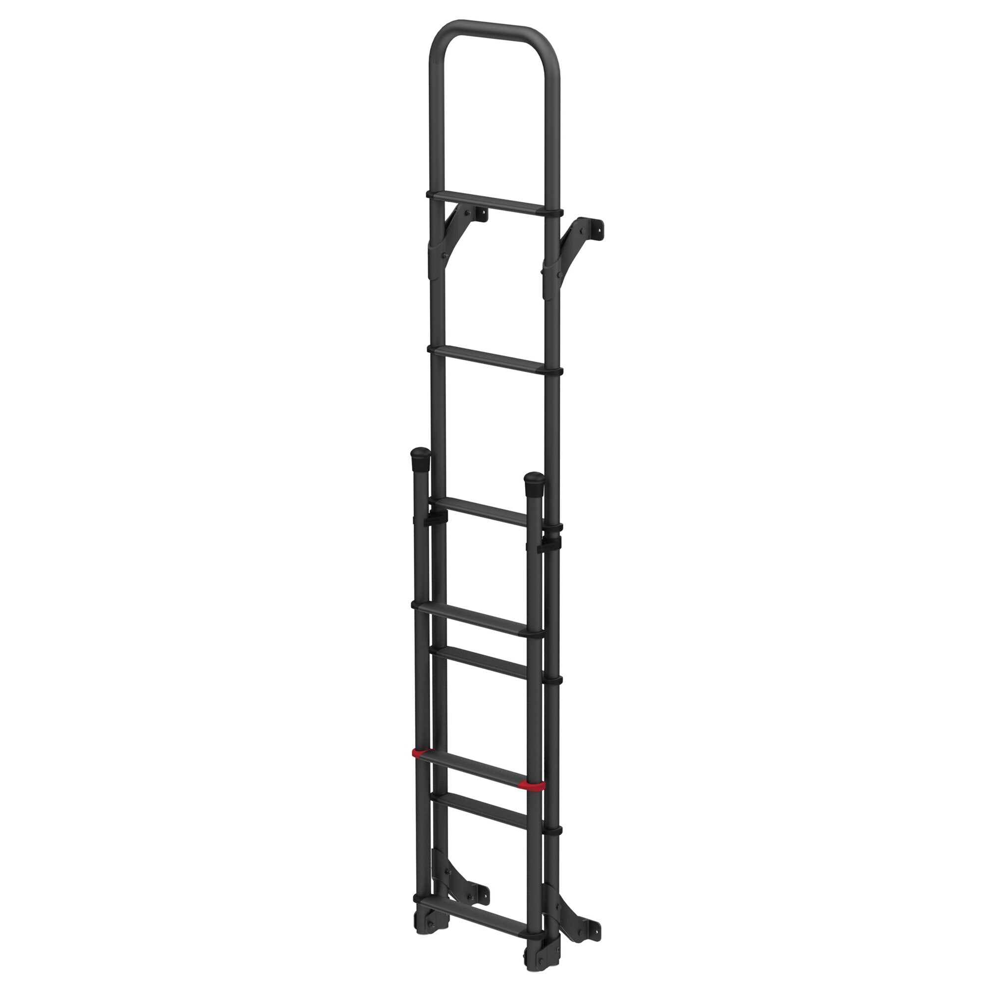 Fiamma Leiter Deluxe DJ Deep Black 70 x 272 cm, scara de aluminiu exterioara pentru van - CampShop.ro