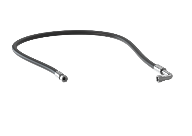Furtun de umplere GPL CAMPKO – 1,25 m, cot la 90°, omologare ECE 67R - 01 Clasa 1 - CampShop.ro