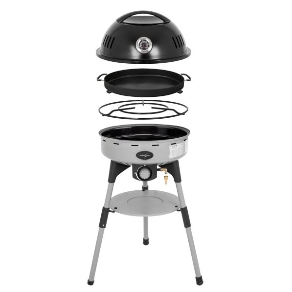 Grătar pe gaz pentru camping Devil BBQruiser HT Roundpan, Brunner - CampShop.ro