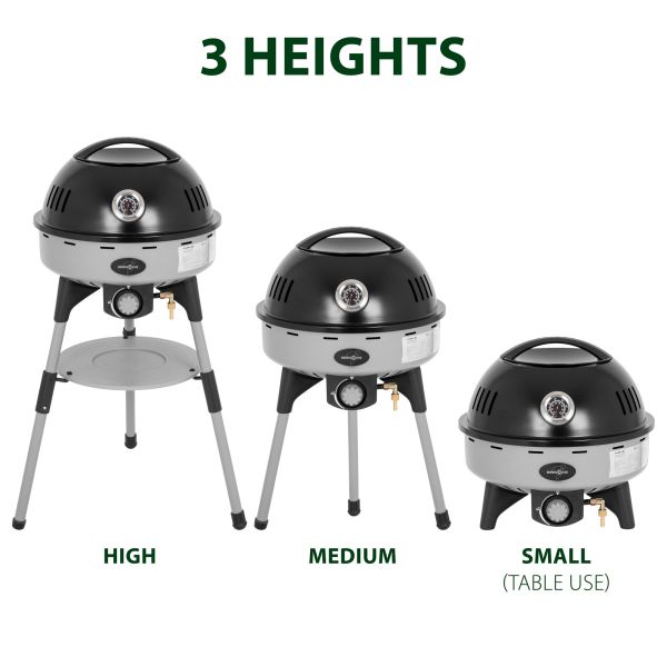 Grătar pe gaz pentru camping Devil BBQruiser HT Roundpan, Brunner - CampShop.ro