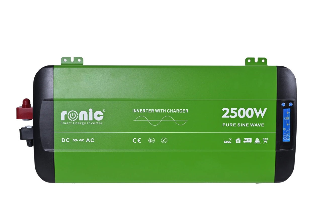 Invertor DC - AC cu Sinus PUR + Incarcator AC + Transfer Prioritate Automat, 12V - 230V, model RONIC HKC2500P, 2500W/5000W - CampShop.ro