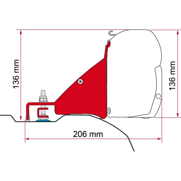 Kit adaptor marchiza Ducato/Jumper/Boxer acoperiș înalt L3H2 pentru F43, F45, F45s - CampShop.ro