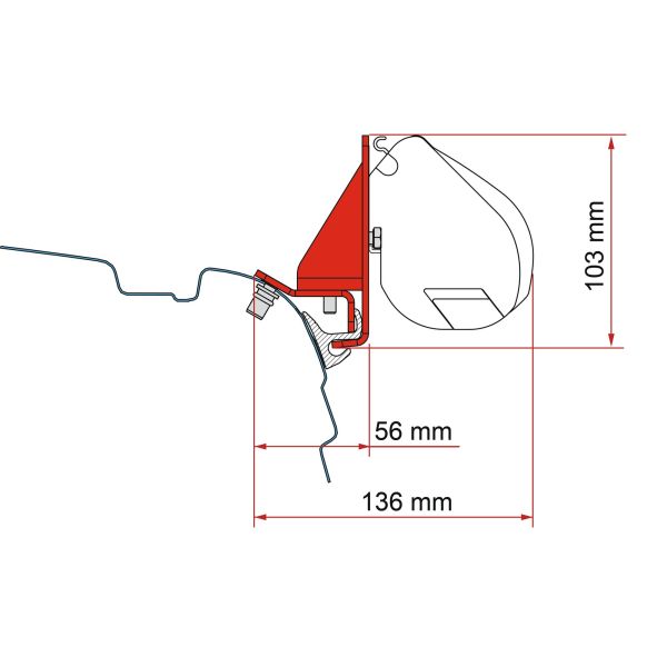 Kit adaptor - montare pe sina - marchiza FIAMMA F35 pro - CampShop.ro