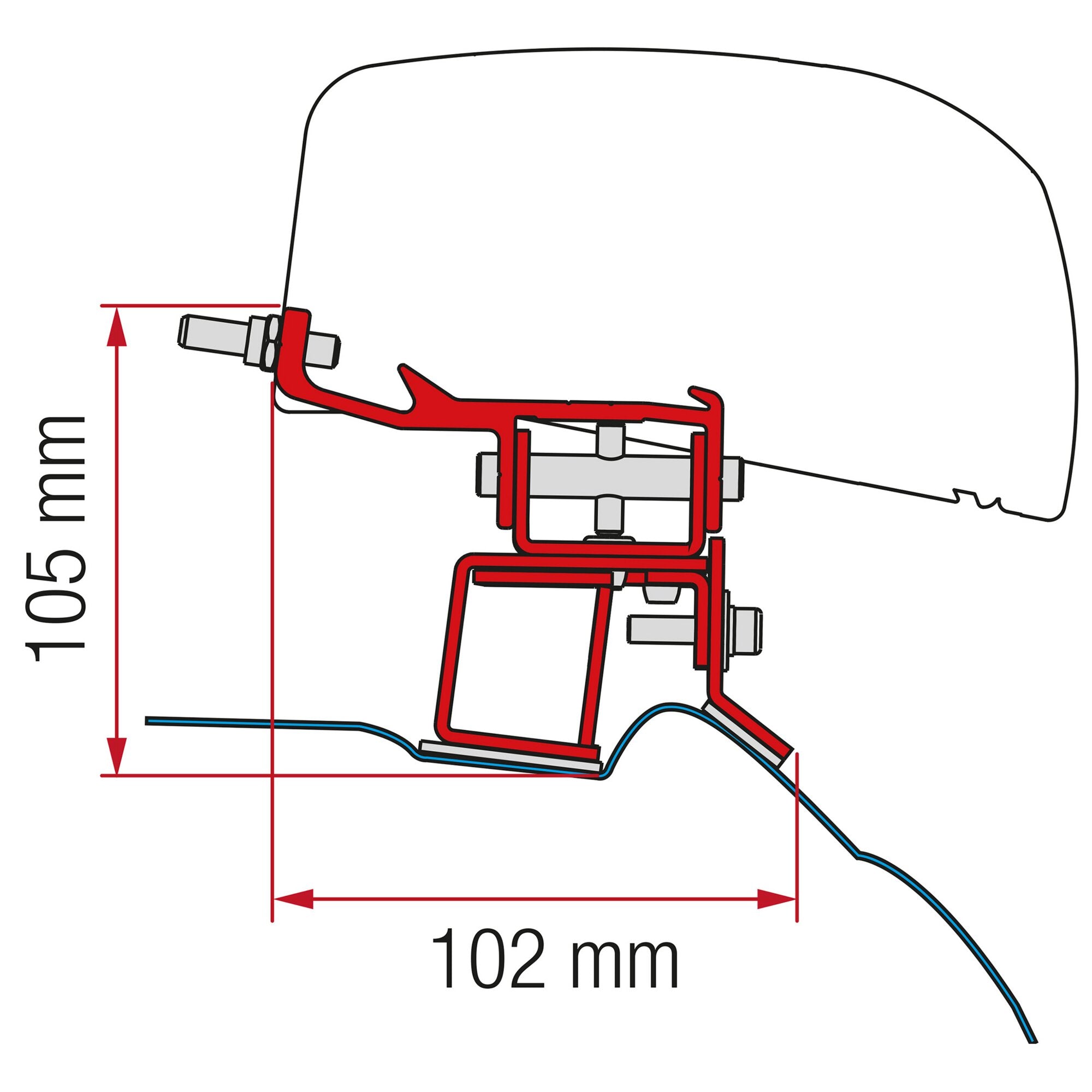 Kit adaptor pentru marchiză Mercedes V - Class F40 - CampShop.ro