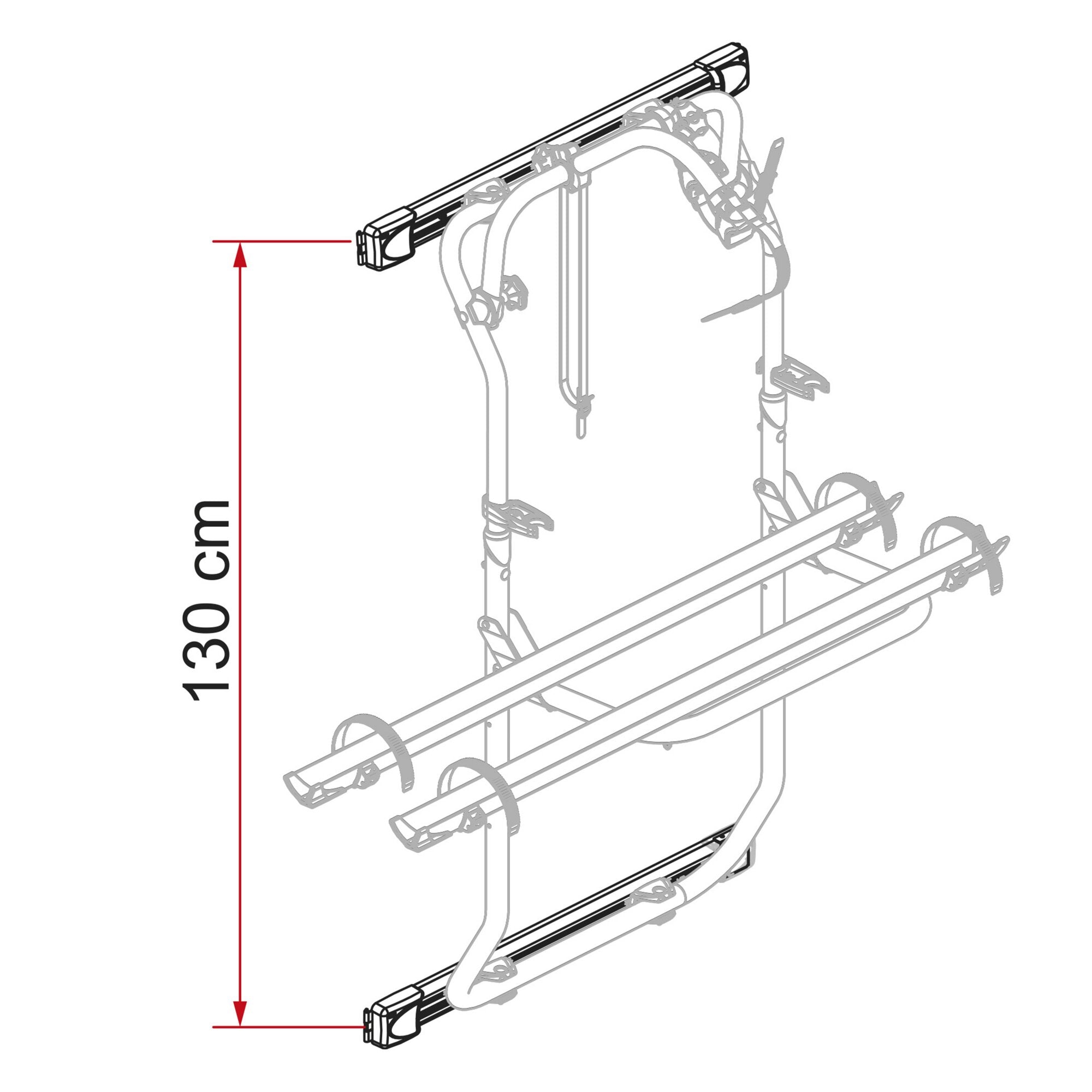 Kit Bară de transport pentru biciclete DJ Fiat Ducato X250/X290, argintiu - CampShop.ro