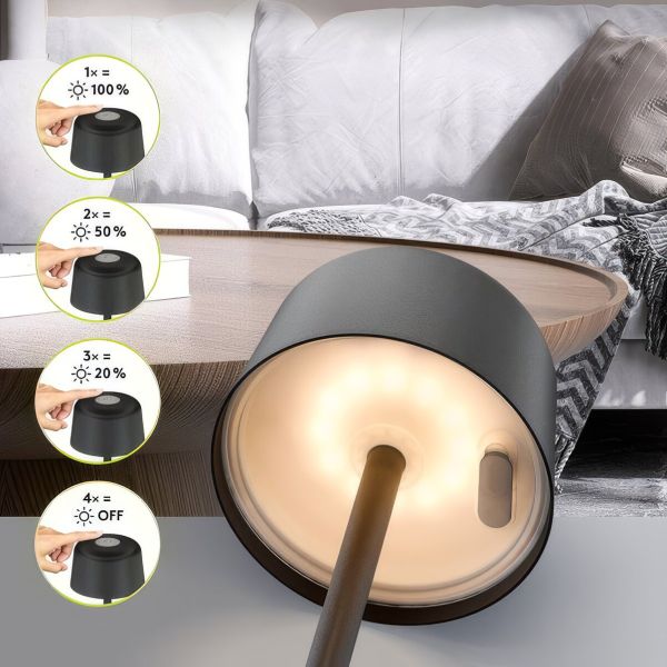 Lampă de masă LED cu port USB-C si acumulator - CampShop.ro