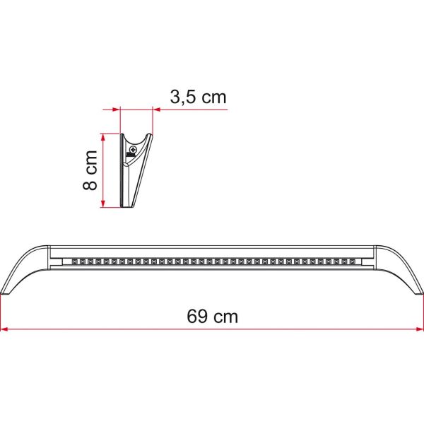 Lampa exterior rulota FIAMMA cu jgheab de ploaie - CampShop.ro