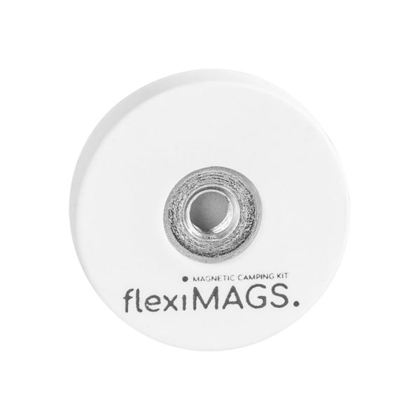 Magnet rotund flexiMAGS flexiMAG - 22, set de 4 alb - CampShop.ro