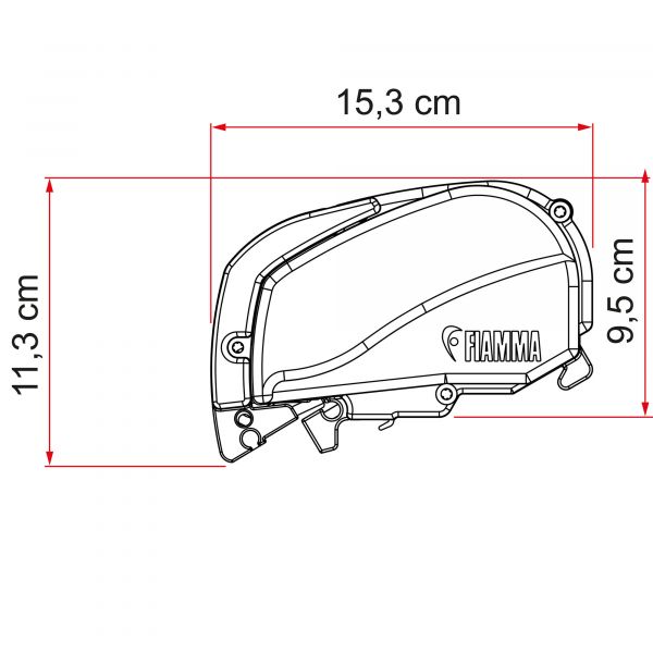 Marchiza Fiammastore F80 S, carcasa gri, titan, prelata gri, FIAMMA - CampShop.ro