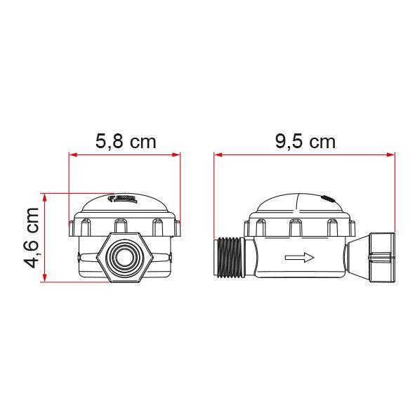 Pompa apa pentru rulota sau autorulota cu presostat, 13 l/min, 1.5 bari, 12V, Aqua F, FIAMMA - CampShop.ro