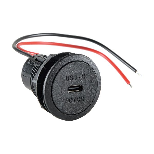 Priză încorporată USB - C 12 – 24 V DC cu convertor de tensiune integrat, USB - C, PROCAR - CampShop.ro