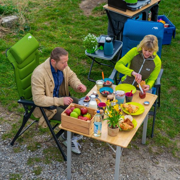 Scaun de camping HighQ Comfortable Frankana, aluminiu, sarcină max. 140 kg - CampShop.ro