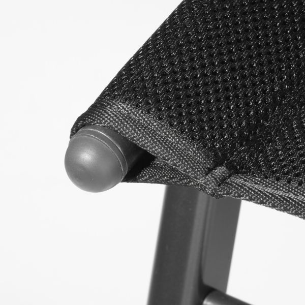 Scaun de camping HighQ Comfortable XL Frankana, aluminiu, sarcină max. 170 kg, negru - CampShop.ro