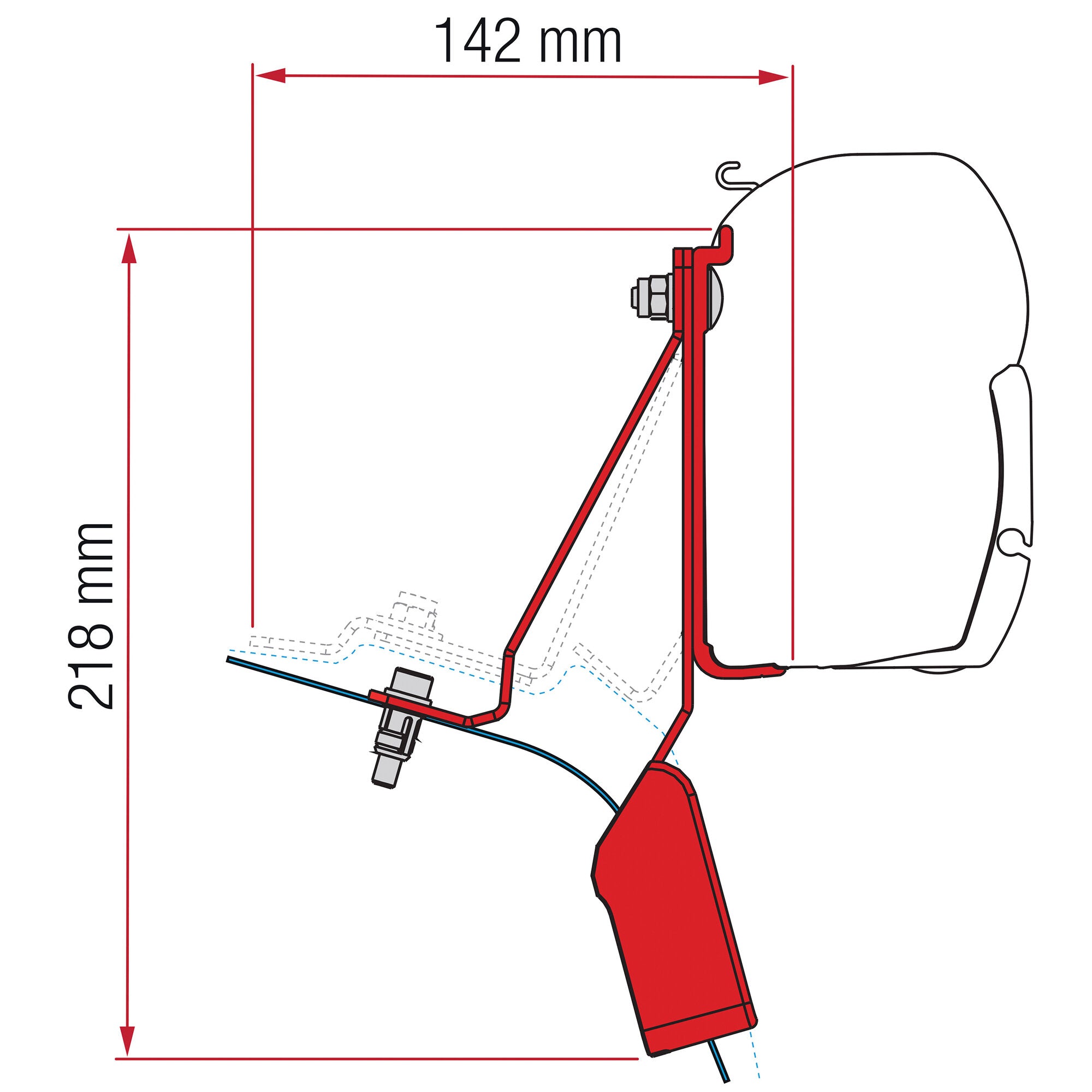 Set adaptor pentru montaj pe acoperis - marchiza Fiamma F45s, F45L si Fiamma ZIP - Ford Westfalia Nugget (pop - top), 2014 - ... - CampShop.ro