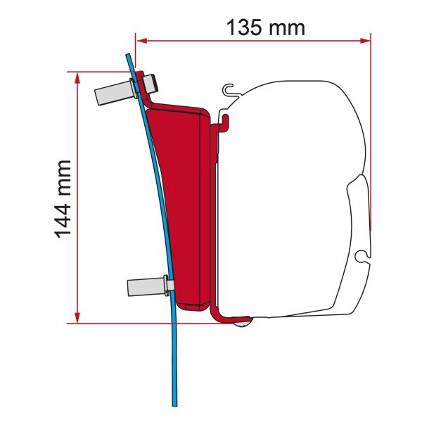 Set adaptor pentru montaj pe perete - marchiza Fiamma F45s - Ford Transit L3 H3 - CampShop.ro