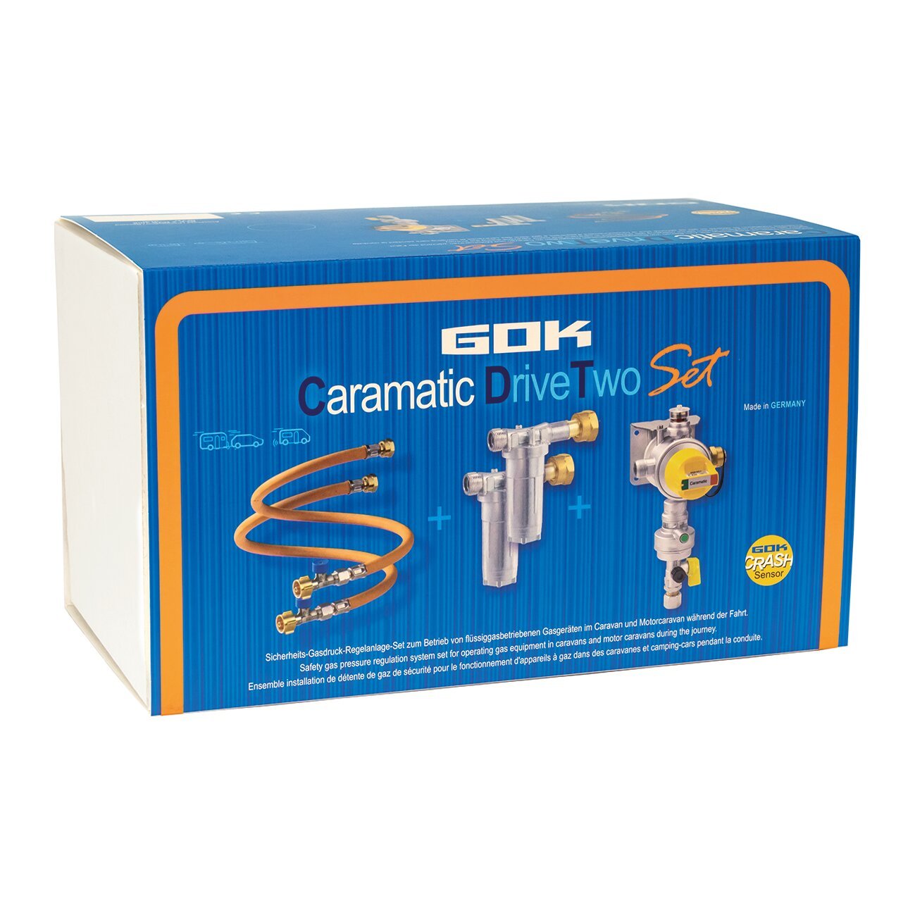 Set cu regulator si filtre pentru rulote/autorulote - Caramatic DriveTwo vertical - CampShop.ro