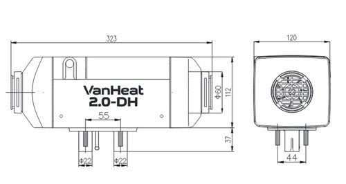 Sistem de încalzire a aerului Carbest VanHeat 2.0 - DH - CampShop.ro