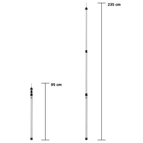 Stâlp telescopic din aluminiu 118 - 306,5 cm - CampShop.ro