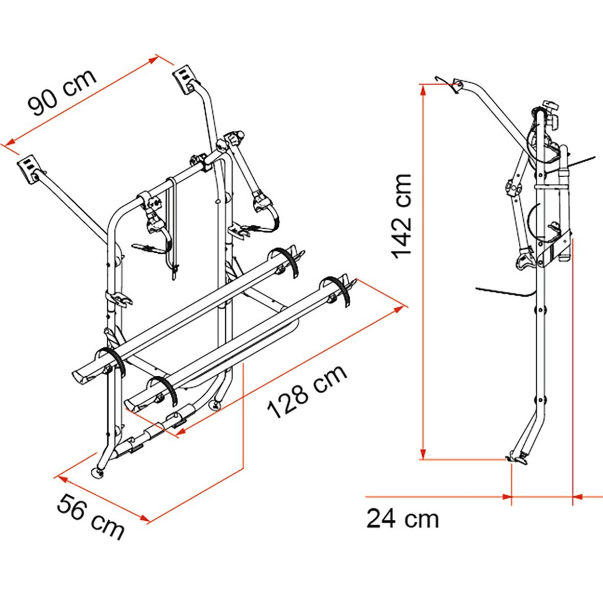 Suport de biciclete FIAMMA Carry Bike pt. VW T5 - CampShop.ro