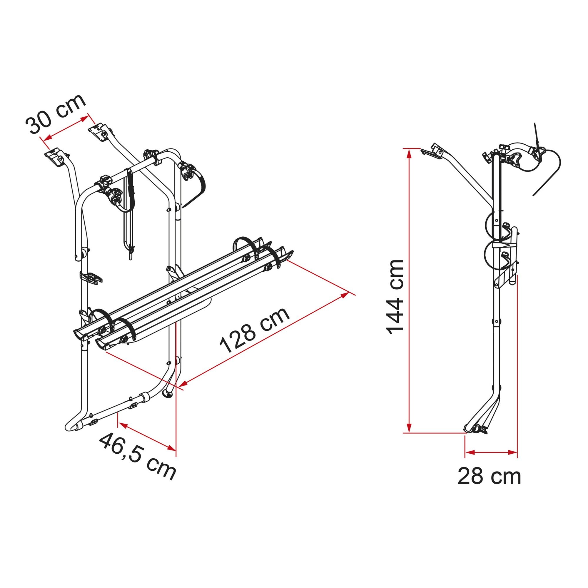 Suport de biciclete FIAMMA Carry - Bike pt. VW T5/6 D - argintiu - CampShop.ro