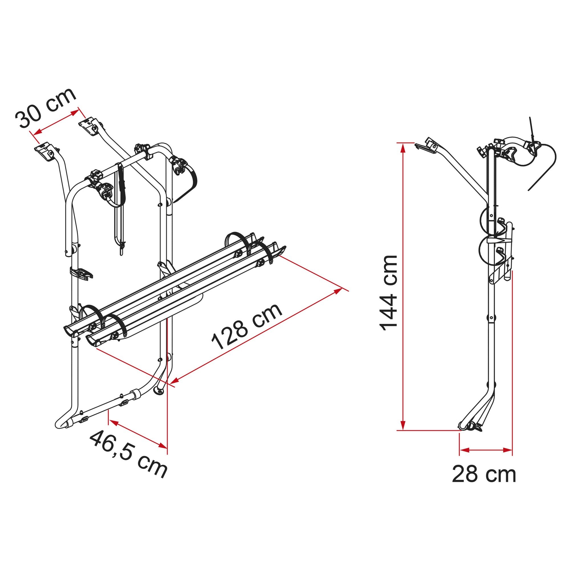 Suport de biciclete FIAMMA Carry - Bike pt. VW T5/6 D - negru - CampShop.ro