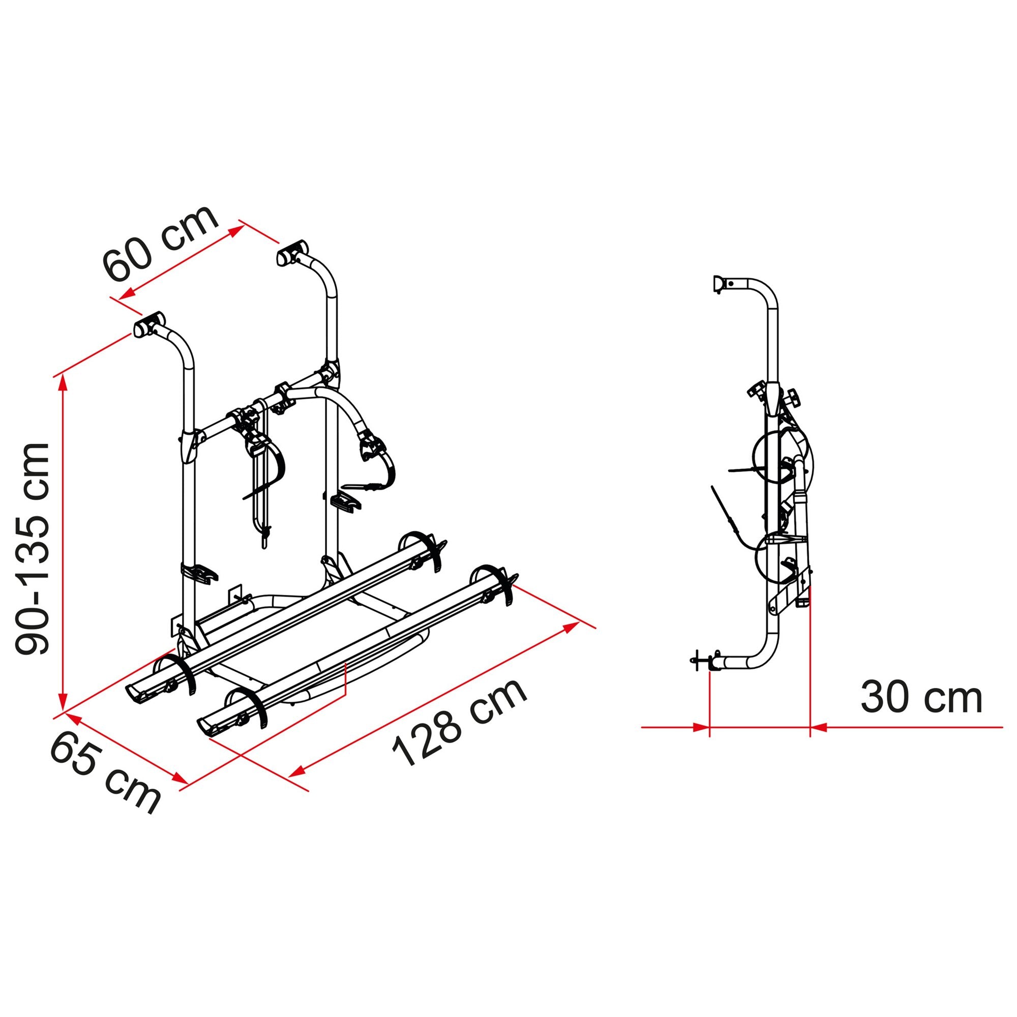 Suport de biciclete pentru autorulote Carry - Bike Pro, Hymer - Dethleffs - CampShop.ro