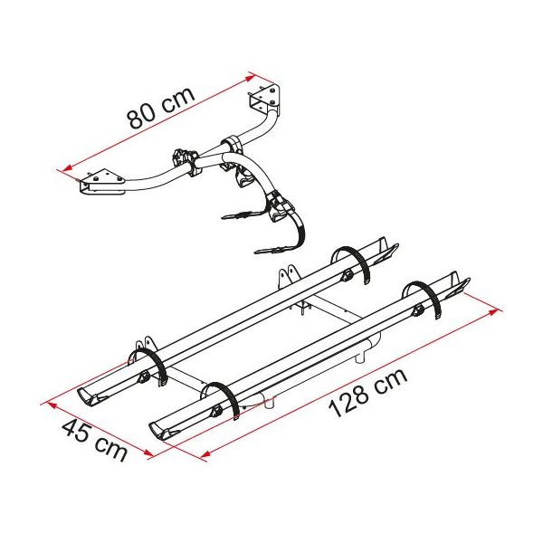 Suport de biciclete pentru portbagaj autorulote Carry Bike Garage Suport standard - CampShop.ro