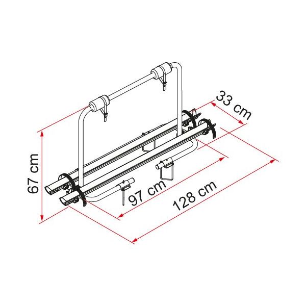 Suport de bicilete pentru protap Fiamma Carry - Bike Caravan XL A - CampShop.ro