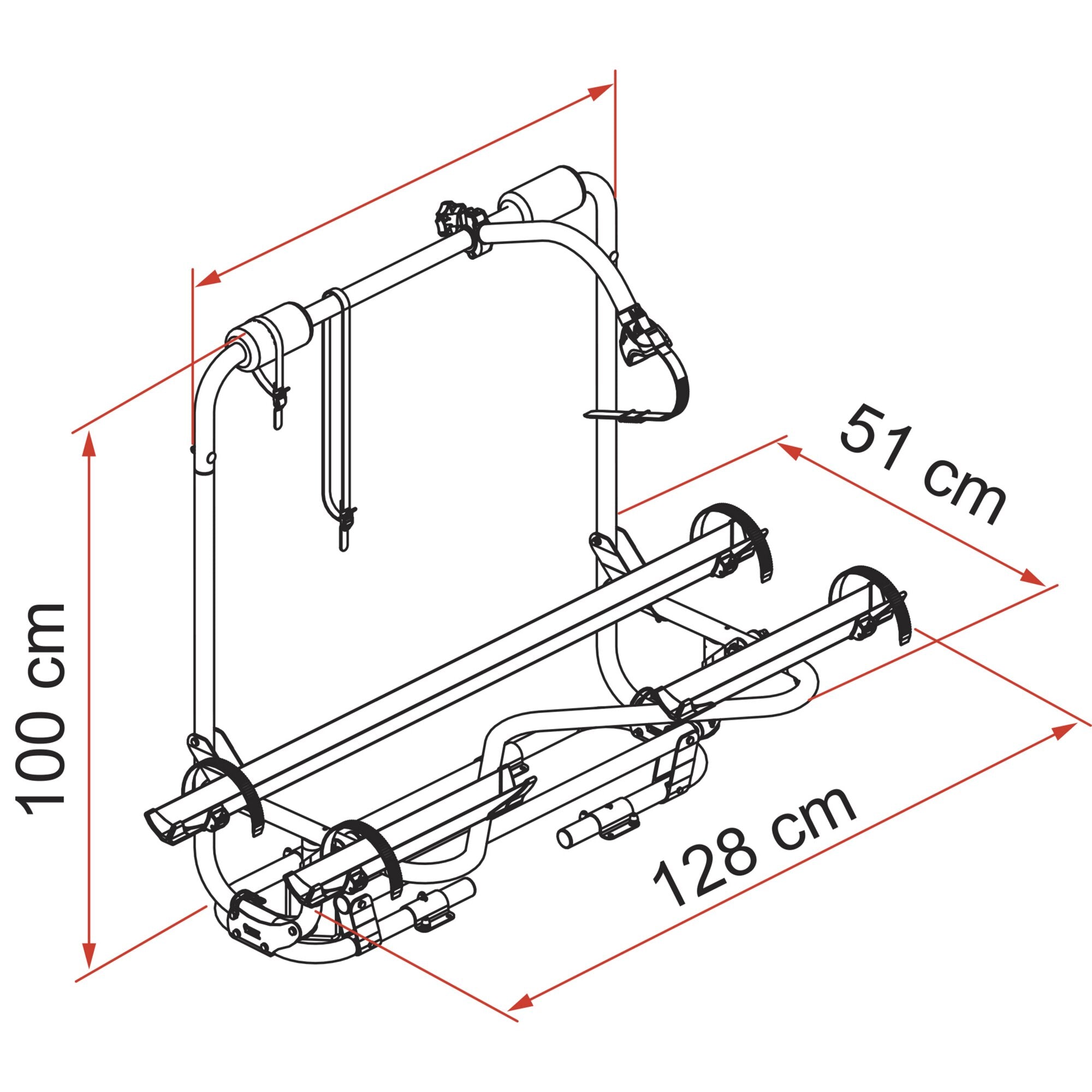 Suport de protappentru rulote Fiamma Carry - Bike Caravan XL A Pro 300 argintiu - CampShop.ro