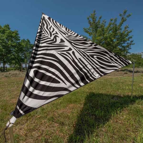 Umbrar tip vela, BENT, TC-Zip-Canvas Africa Zebra - CampShop.ro