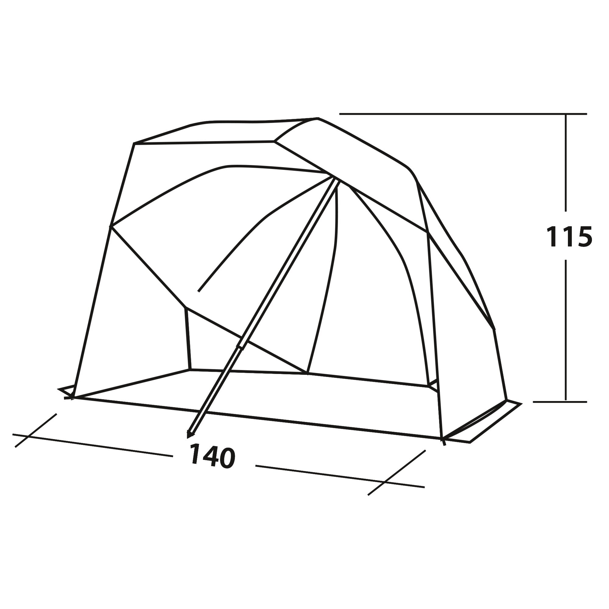 Umbrela de plajă EasyCamp Coast, 115 x 140 cm - CampShop.ro