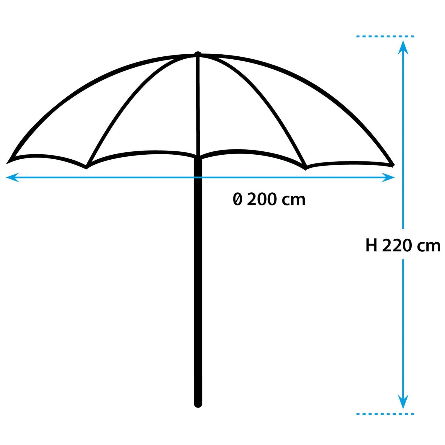 Umbrela de soare BRUNNER Solado 220 x 200 cm - CampShop.ro