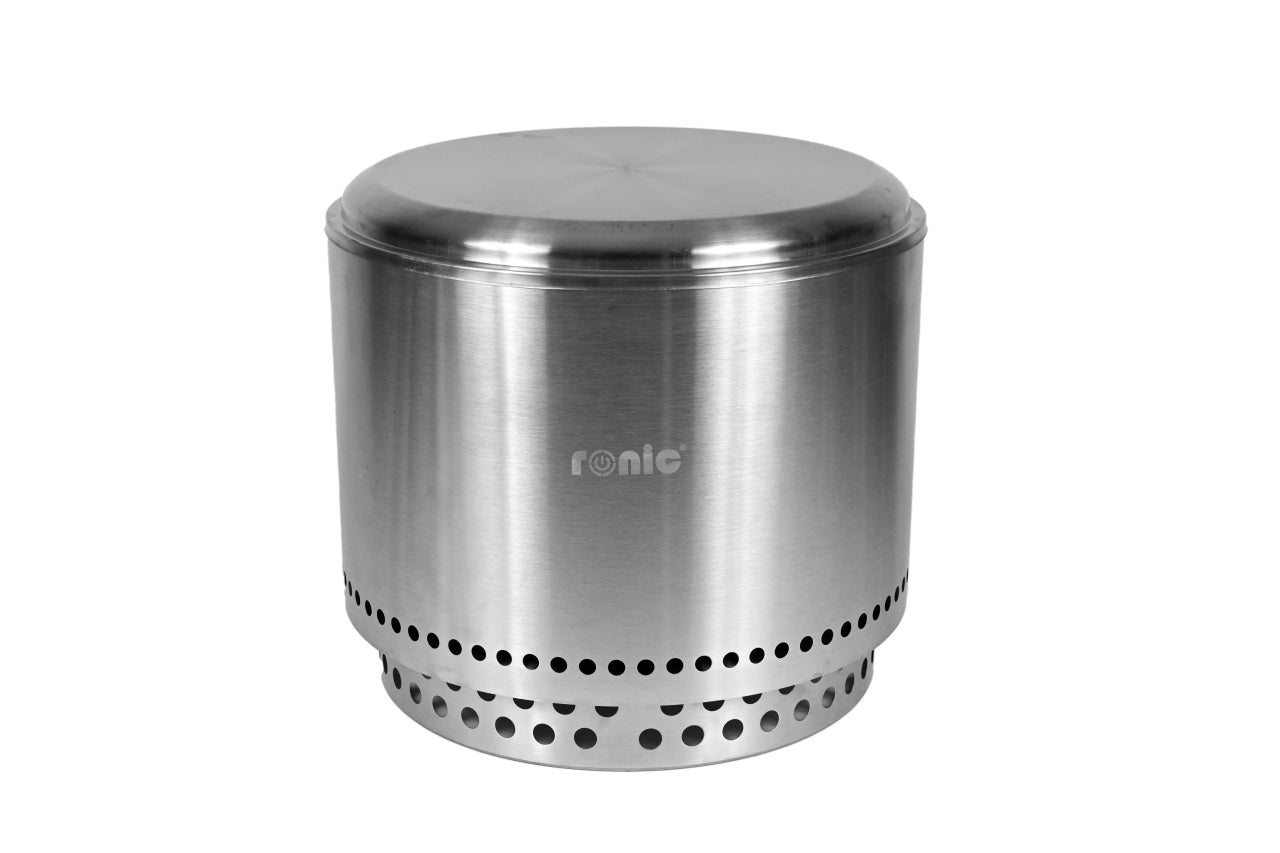 Vatră de foc din Inox 304 cu Stand, Husă de transport si Capac Inox – Ø50 cm - CampShop.ro