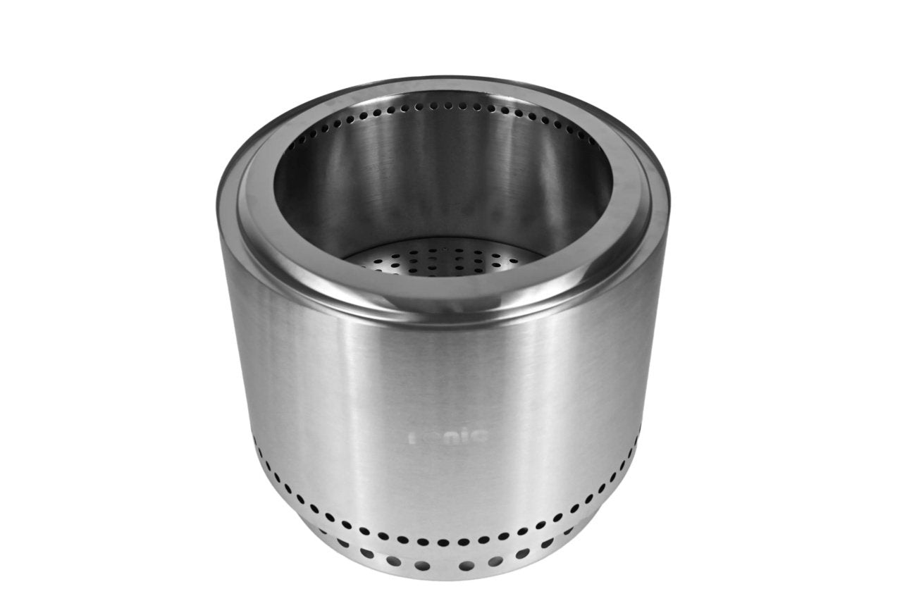 Vatră de foc din Inox 304 cu Stand, Husă de transport si Capac Inox – Ø50 cm - CampShop.ro