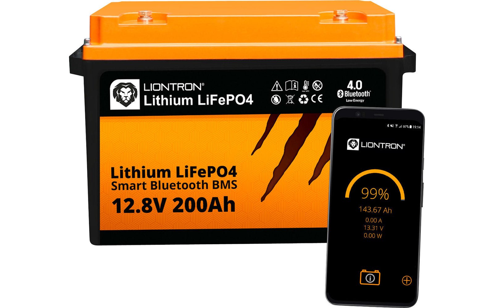 Acumulator pe baza de litiu (LiFePo4) LIONTRON LX Arctic Smart Bluetooth BMS 12.8V/200Ah - CampShop.ro