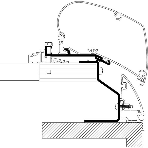 Adaptor pentru montaj copertina/ marchiza de acoperis pentru Fendt Brillant ( Thule Omnistore Serie 6 si 9 ) - campshop.ro