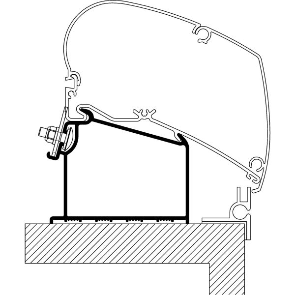 Adaptor pentru montaj marchiz/copertina de acoperis pe rulota ADRIA - campshop.ro