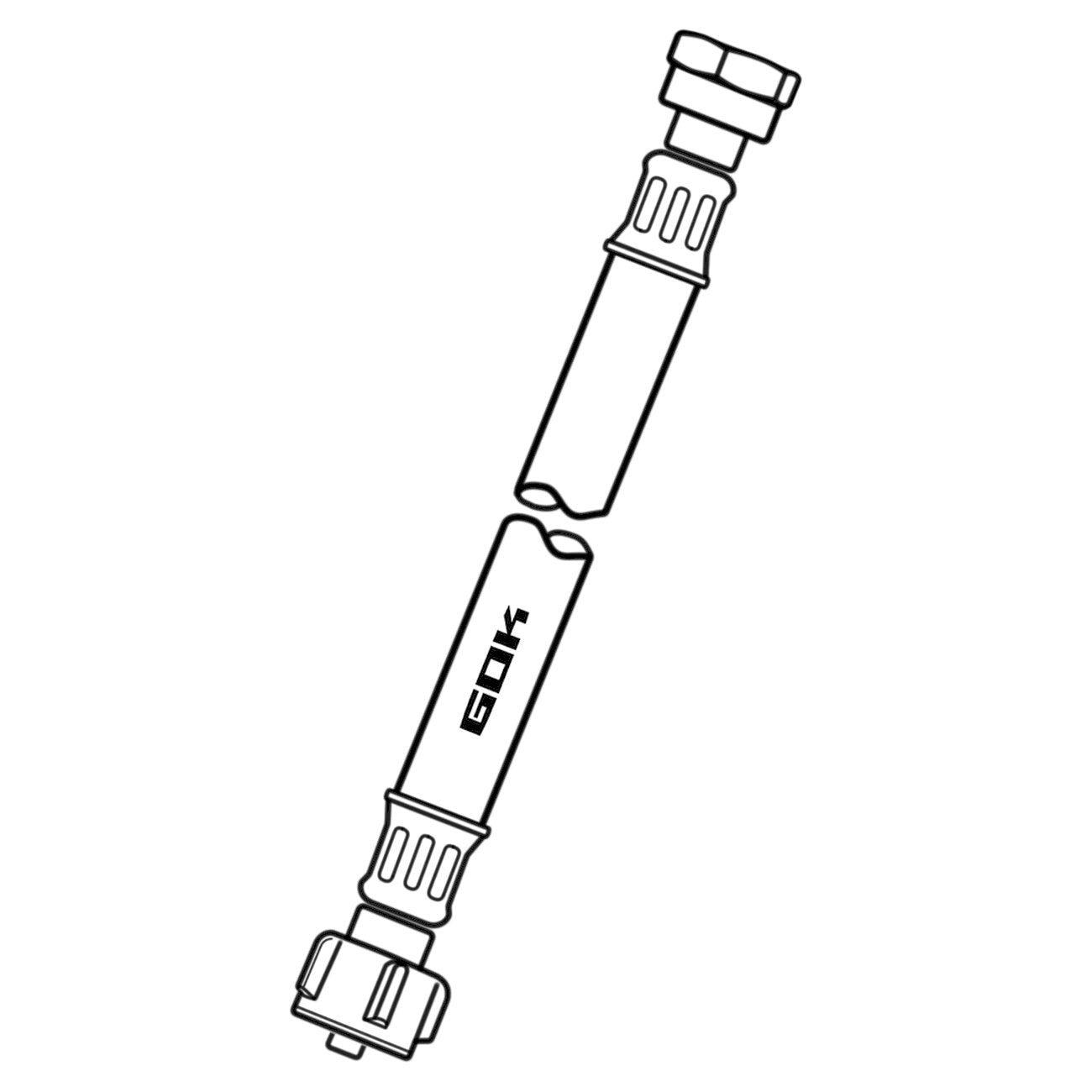 Furtun pentru gaz, de inalta presiune Caramatic ConnectBasic G.2 Shell-F 450 mm, pentru CH/BE