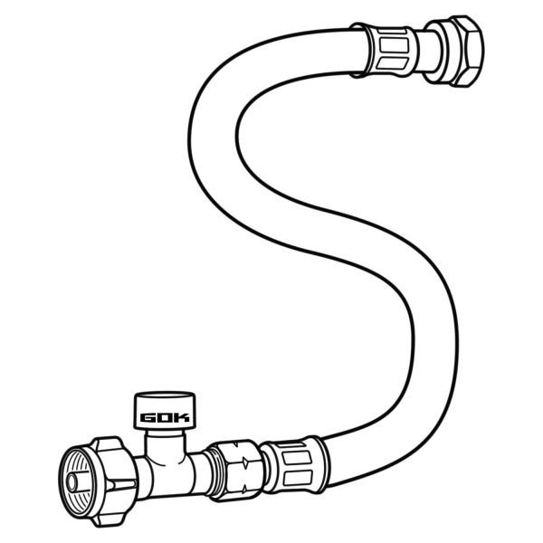 Furtun alimentare gaz inalta presiune, 30 bari, Caramatic ConnectDrive, GOK - campshop.ro