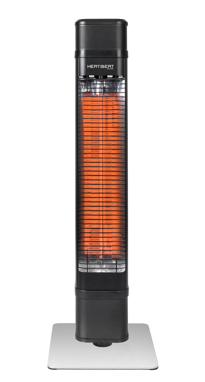 Incalzitor de terasa Eurom Heat and Beat Tower (lumini LED si boxe incluse) - CampShop.ro