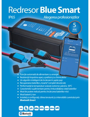 Incarcator de retea Victron Energy Blue Smart IP65 Charger 24/5 + DC connector - campshop.ro